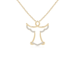 1.15mm HSI2 Prong-Set Diamond Angel Pendant in Yellow Gold