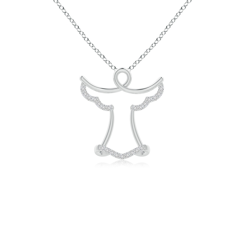1.3mm HSI2 Prong-Set Diamond Angel Pendant in White Gold 
