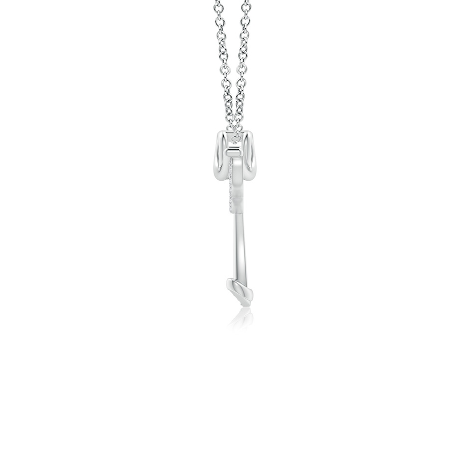 1.3mm HSI2 Prong-Set Diamond Angel Pendant in White Gold side-1