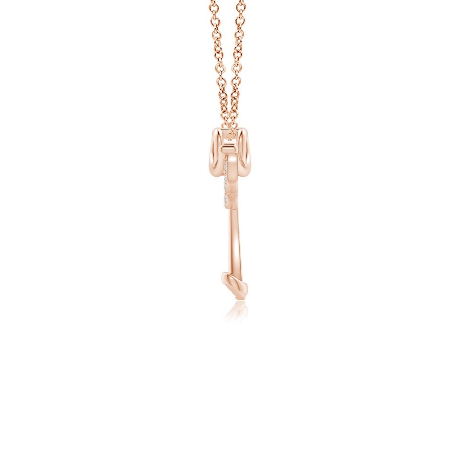 1.3mm IJI1I2 Prong-Set Diamond Angel Pendant in Rose Gold side-1