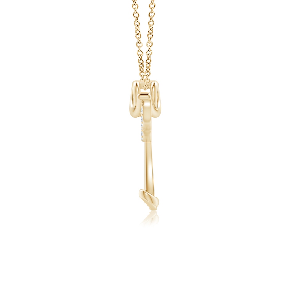1.55mm GVS2 Prong-Set Diamond Angel Pendant in Yellow Gold side-1