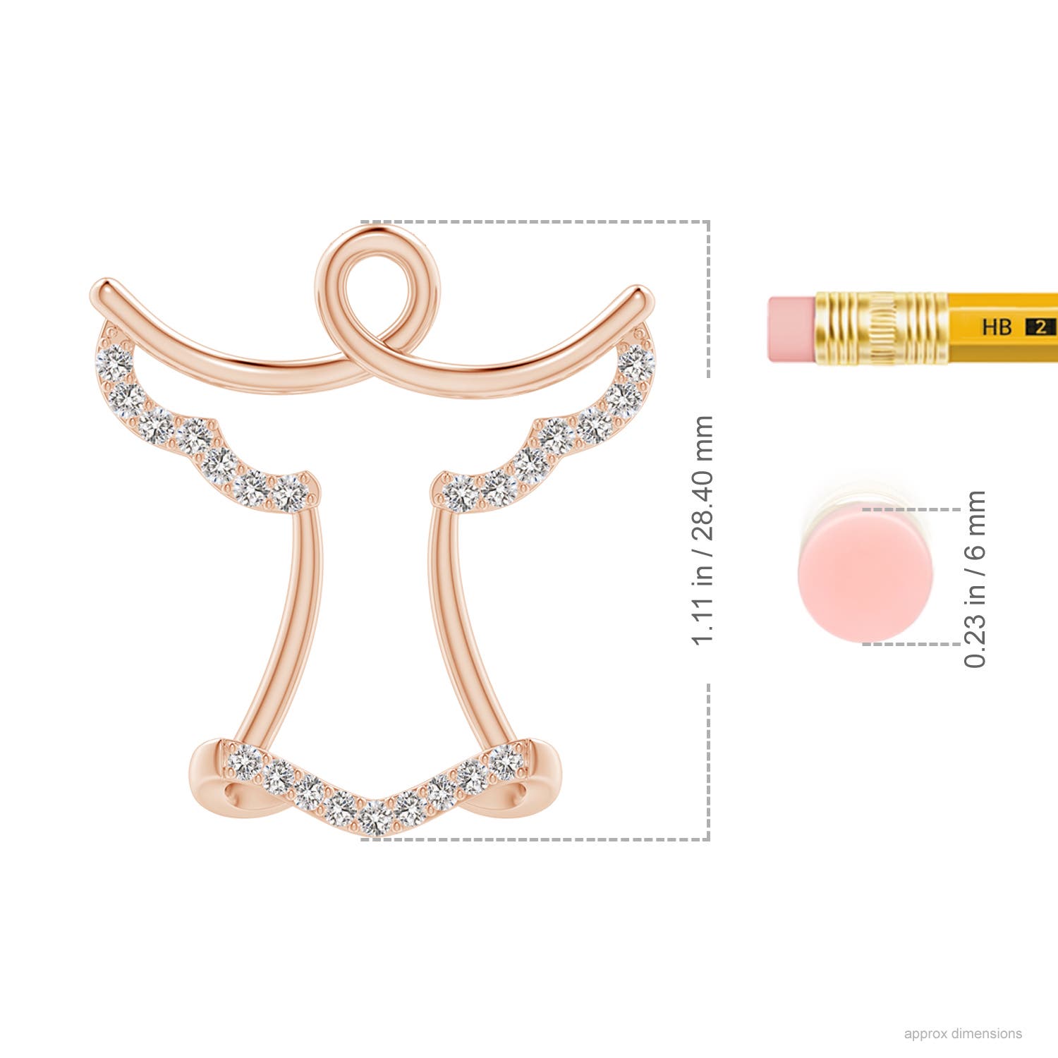 I-J, I1-I2 / 0.37 CT / 14 KT Rose Gold