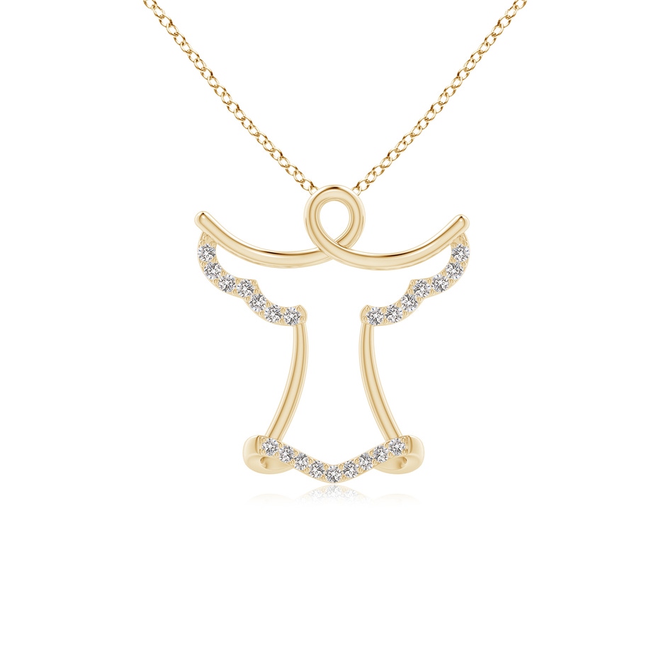 1.55mm IJI1I2 Prong-Set Diamond Angel Pendant in Yellow Gold 