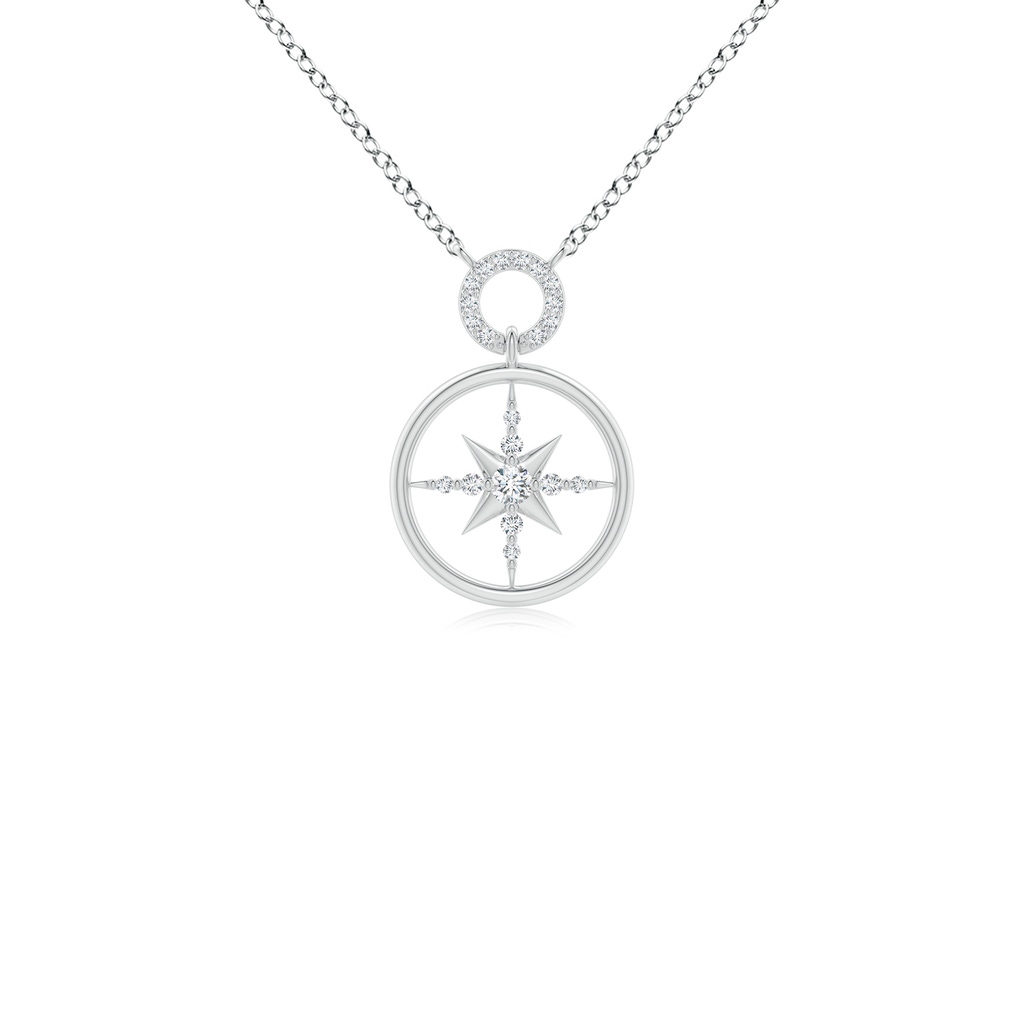 2.1mm GVS2 Diamond Compass Pendant in P950 Platinum