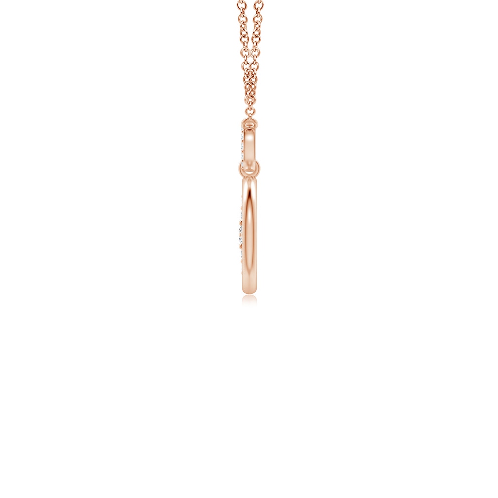 2.1mm GVS2 Diamond Compass Pendant in Rose Gold - side 199