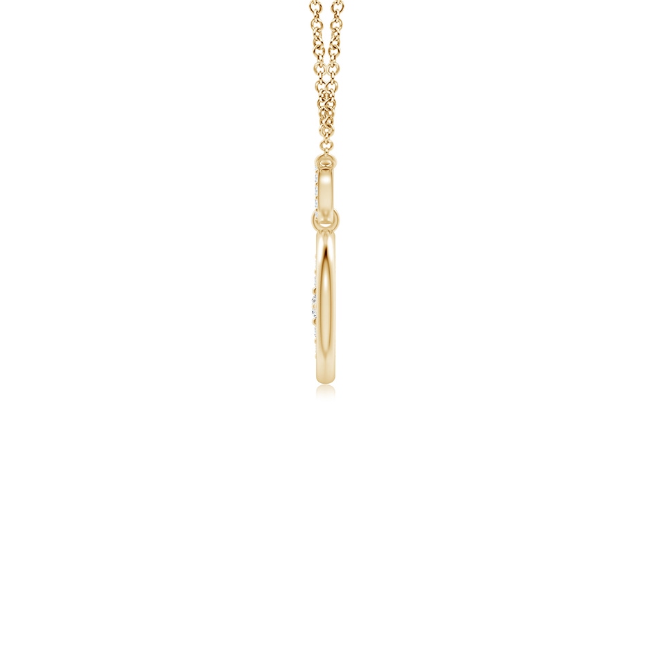 2.1mm GVS2 Diamond Compass Pendant in Yellow Gold side 199