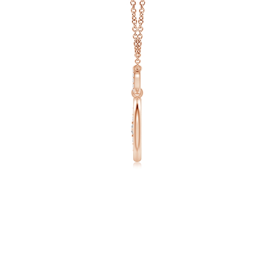 2.1mm IJI1I2 Diamond Compass Pendant in Rose Gold side 199