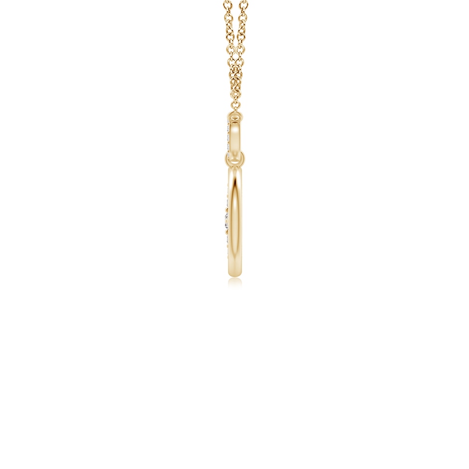 2.1mm IJI1I2 Diamond Compass Pendant in Yellow Gold side 199