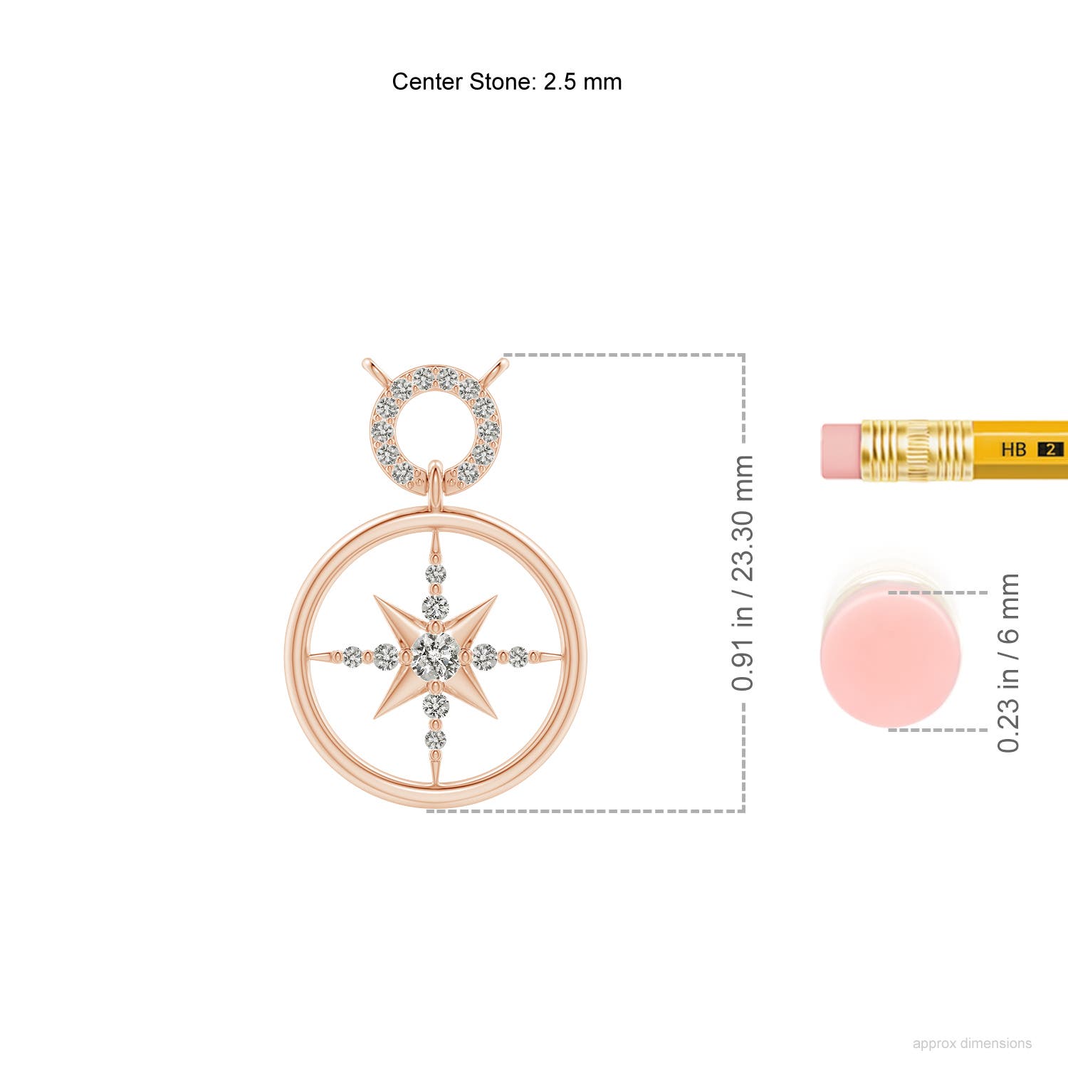 K, I3 / 0.21 CT / 14 KT Rose Gold