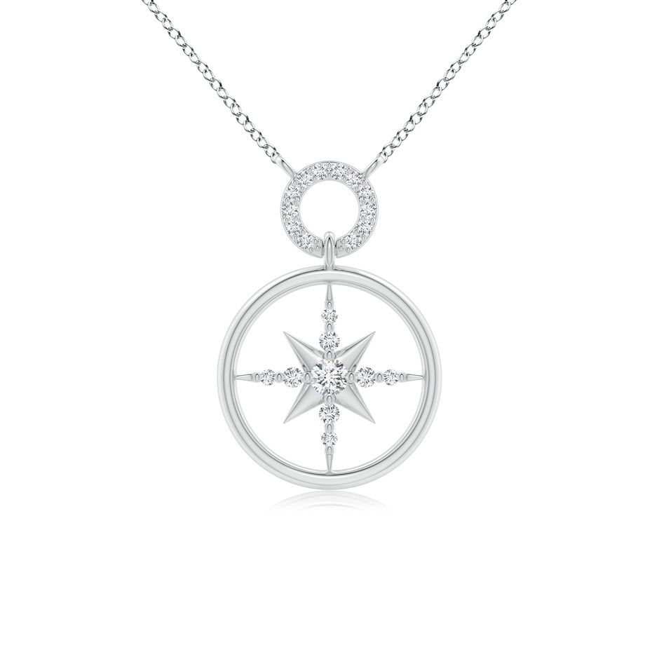 3mm GVS2 Diamond Compass Pendant in P950 Platinum 