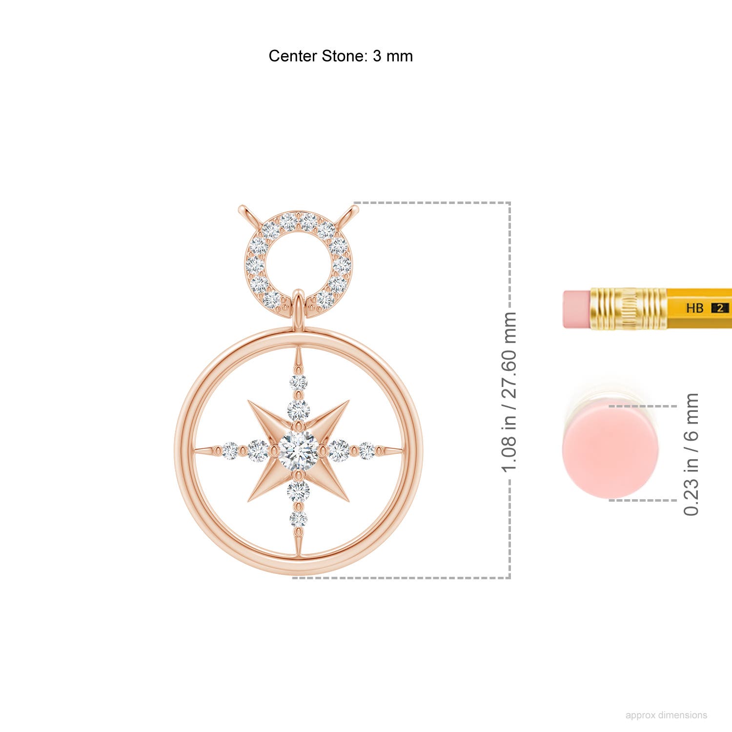 G, VS2 / 0.34 CT / 14 KT Rose Gold