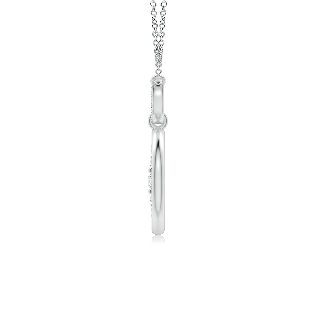 3mm GVS2 Diamond Compass Pendant in White Gold - side 199