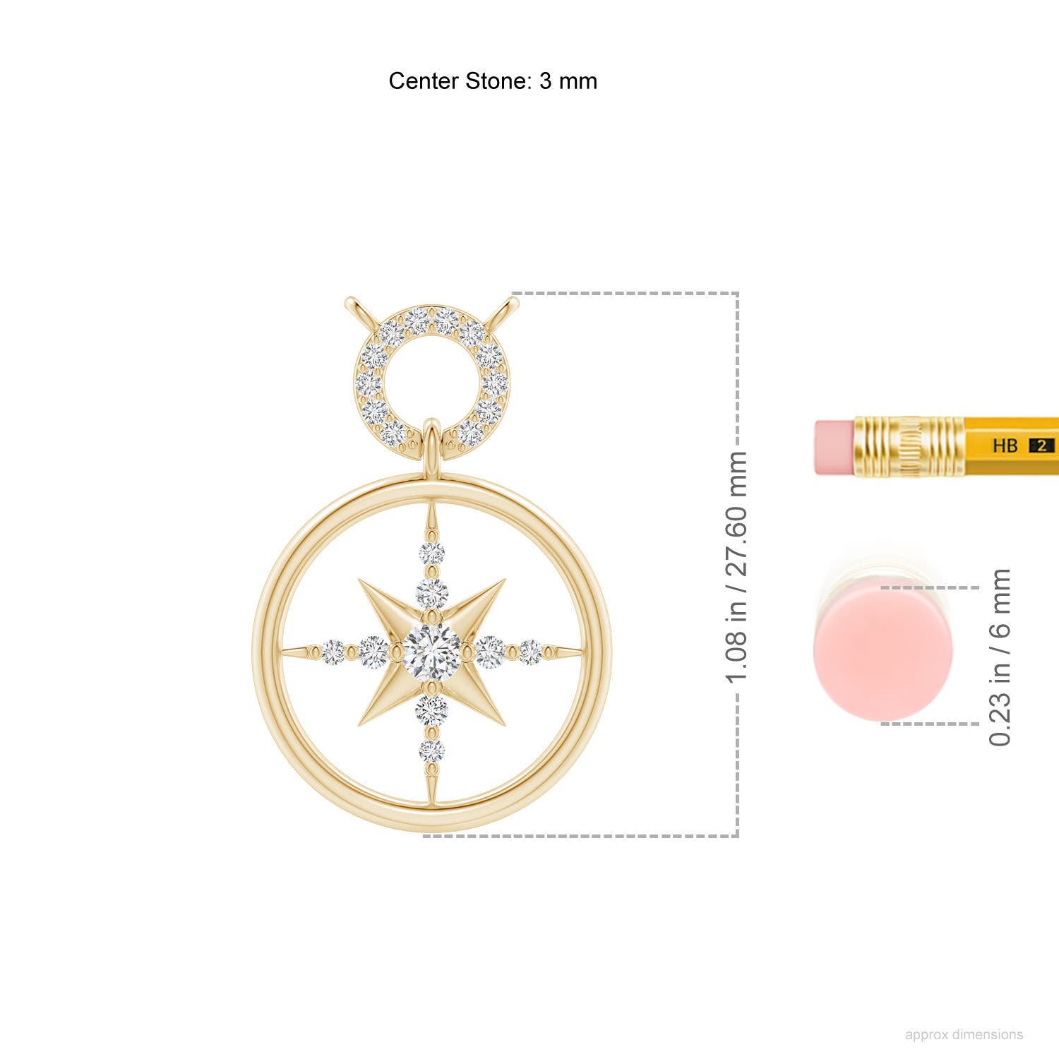 H, SI2 / 0.34 CT / 14 KT Yellow Gold