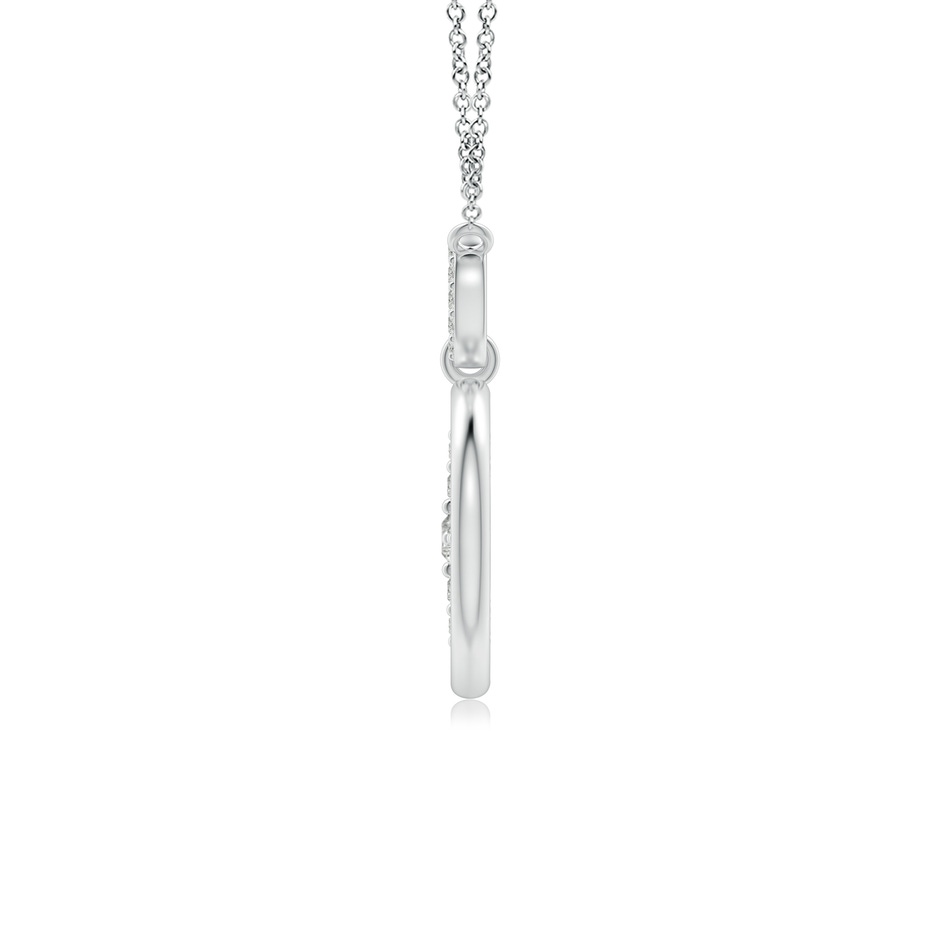 3mm KI3 Diamond Compass Pendant in White Gold side 199