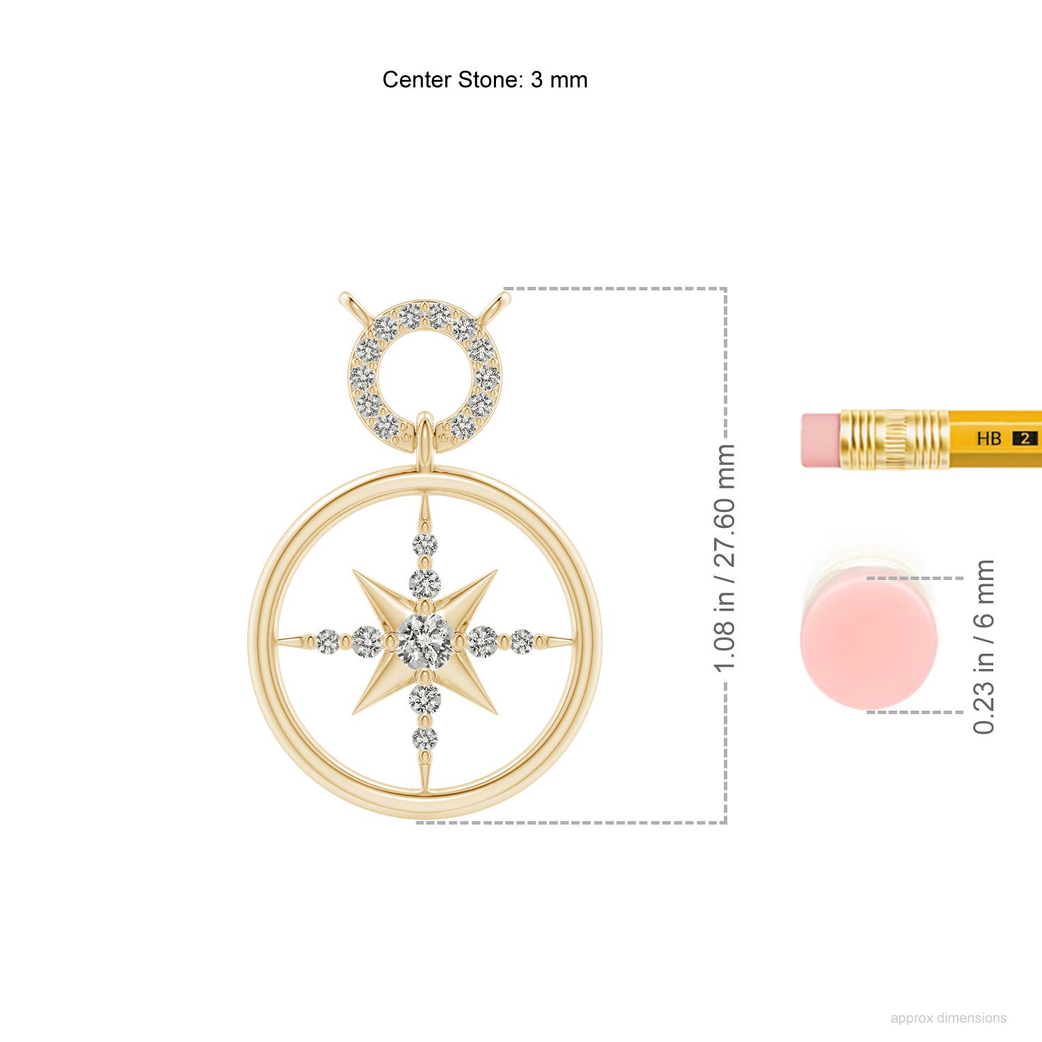 K, I3 / 0.34 CT / 14 KT Yellow Gold