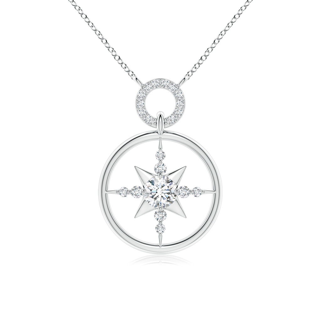 5.1mm GVS2 Diamond Compass Pendant in P950 Platinum