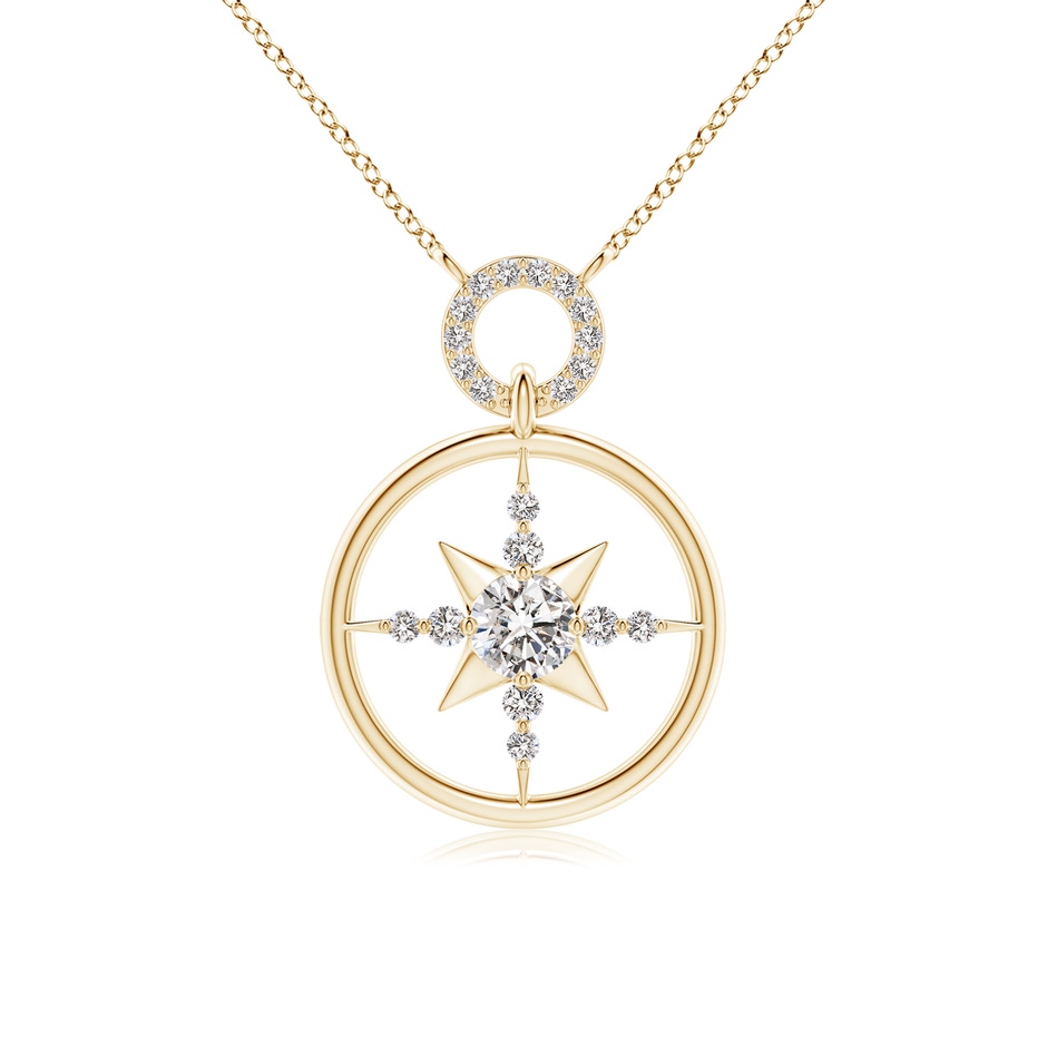 5.1mm IJI1I2 Diamond Compass Pendant in Yellow Gold 