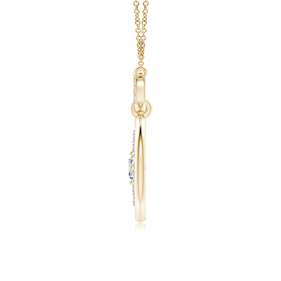 5.1mm IJI1I2 Diamond Compass Pendant in Yellow Gold side 199