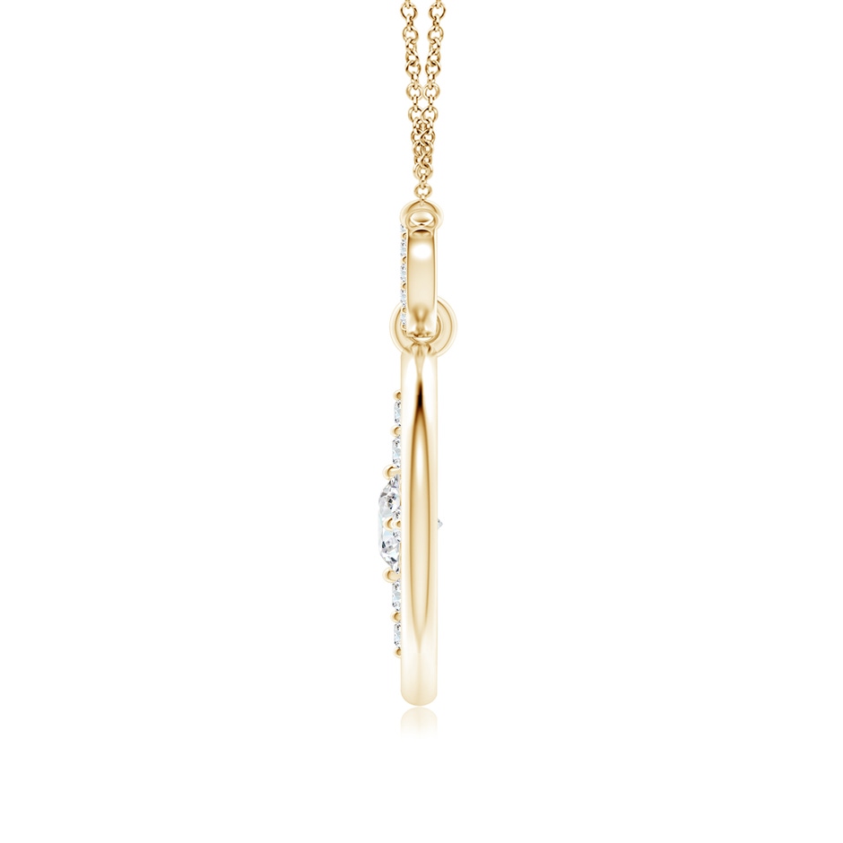 5.9mm GVS2 Diamond Compass Pendant in Yellow Gold side 199
