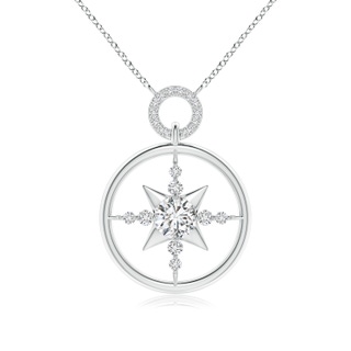 5.9mm HSI2 Diamond Compass Pendant in P950 Platinum