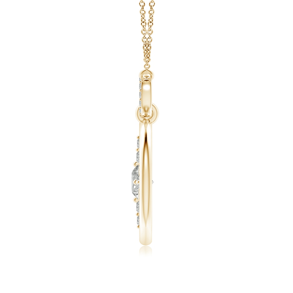 5.9mm KI3 Diamond Compass Pendant in Yellow Gold side 199