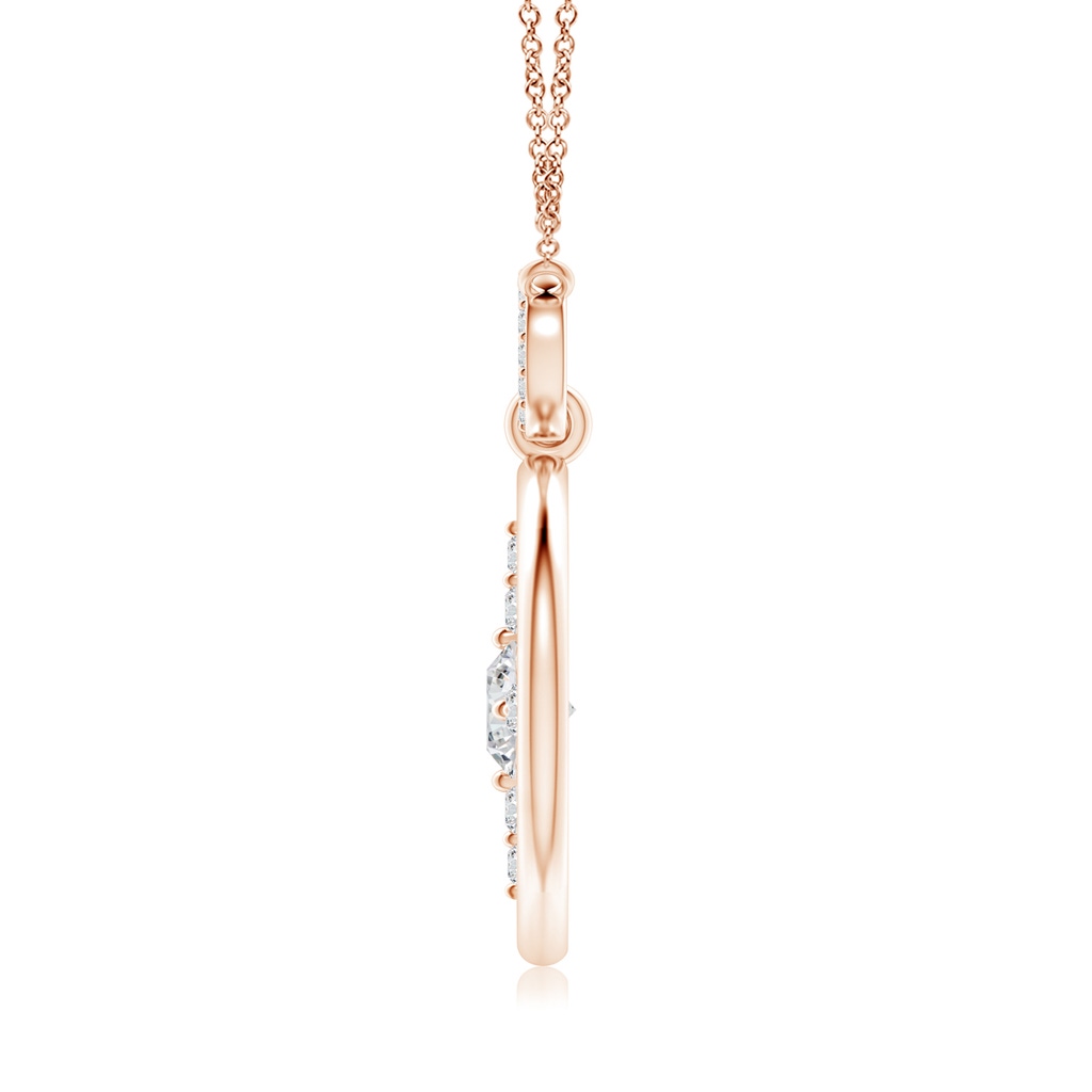 6.4mm HSI2 Diamond Compass Pendant in Rose Gold Side 199