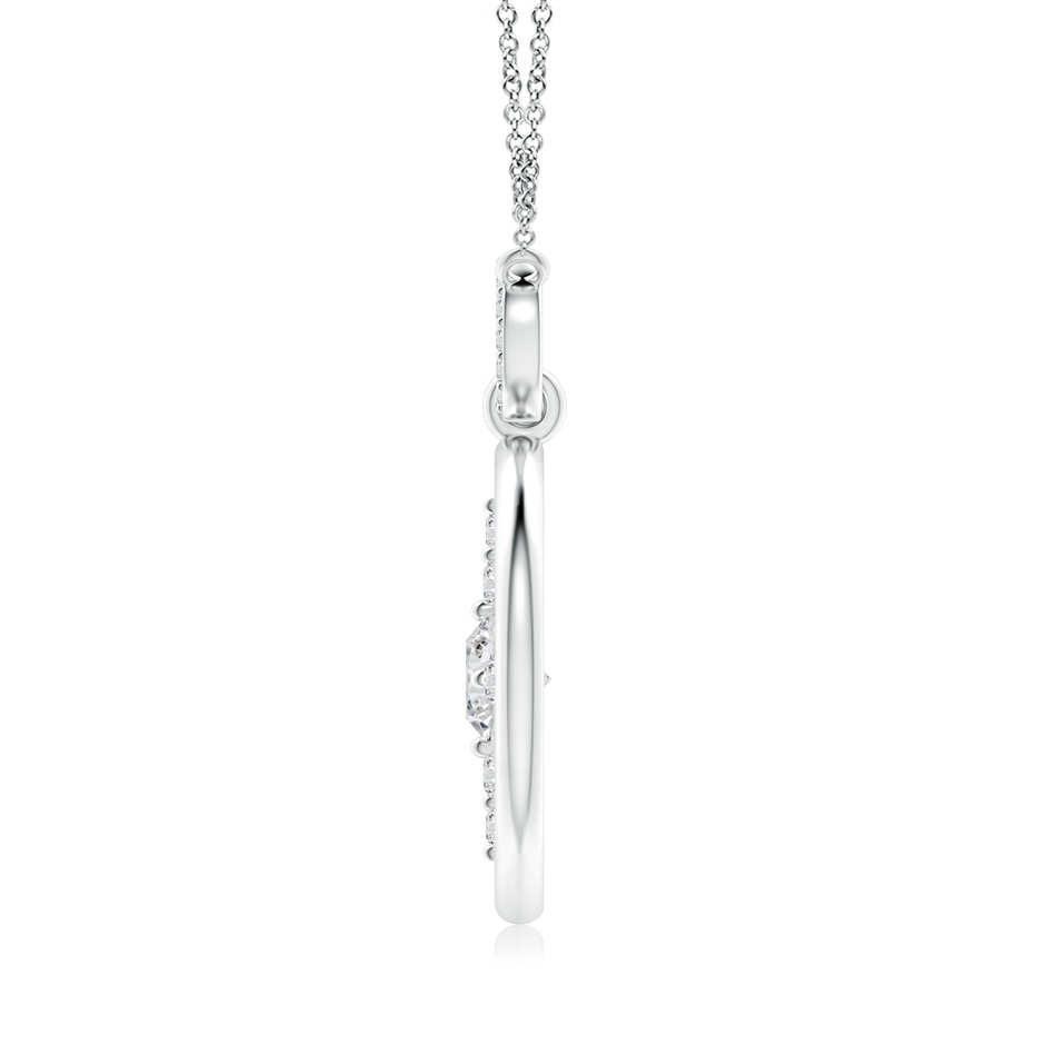 6.4mm HSI2 Diamond Compass Pendant in White Gold side 199