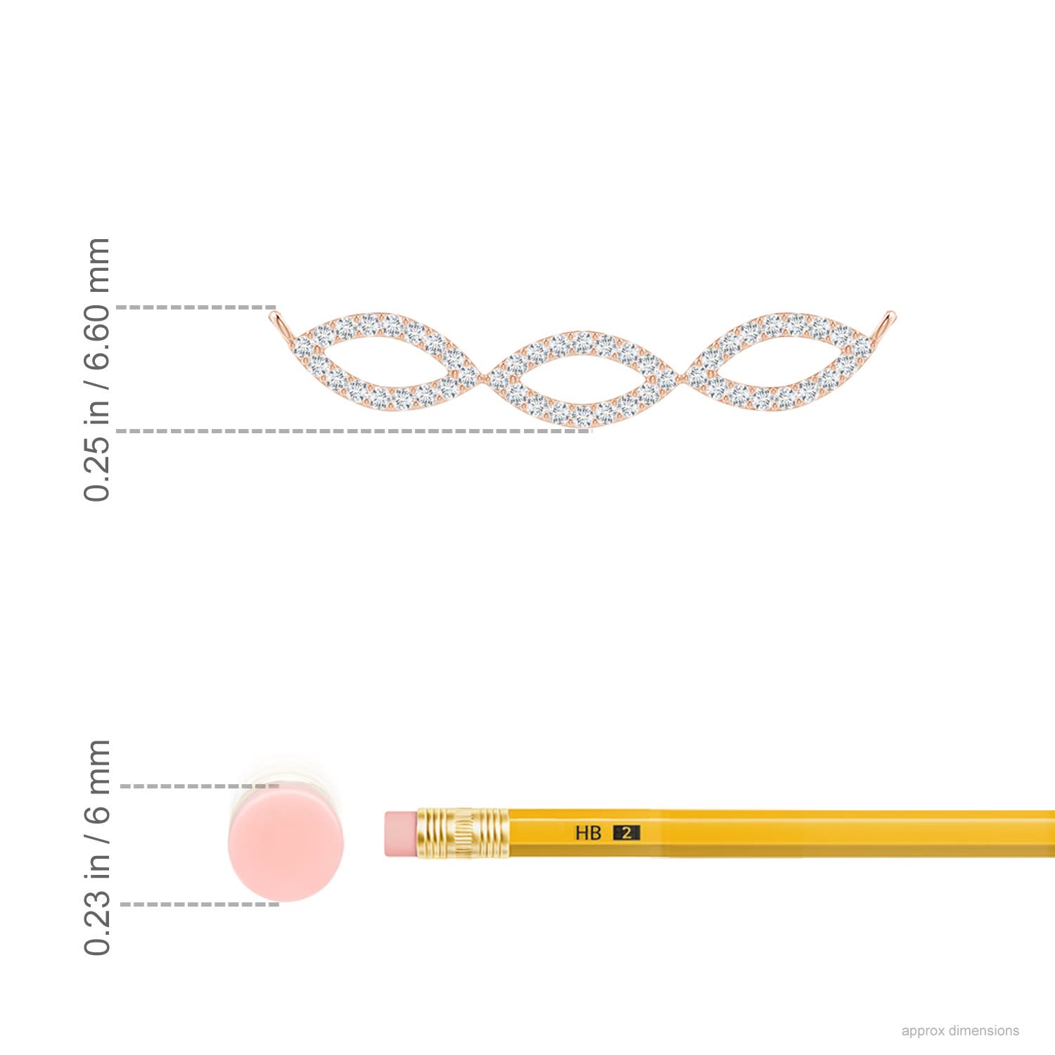 F-G, VS / 0.24 CT / 14 KT Rose Gold