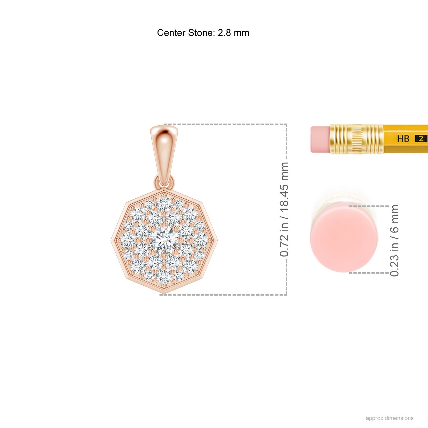 G, VS2 / 0.49 CT / 14 KT Rose Gold