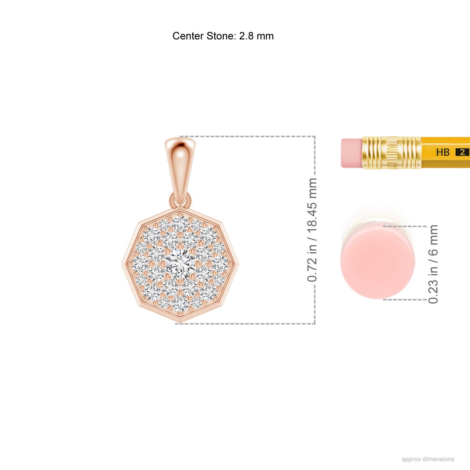 H, SI2 / 0.49 CT / 14 KT Rose Gold