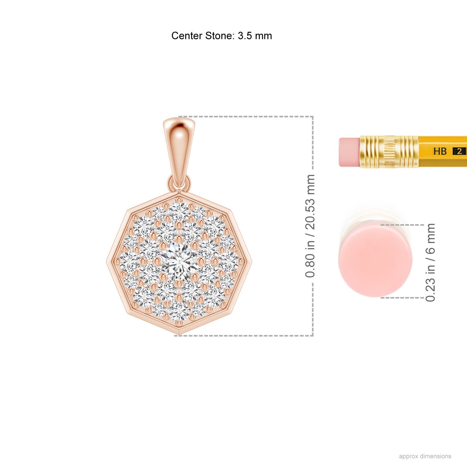 H, SI2 / 0.74 CT / 14 KT Rose Gold