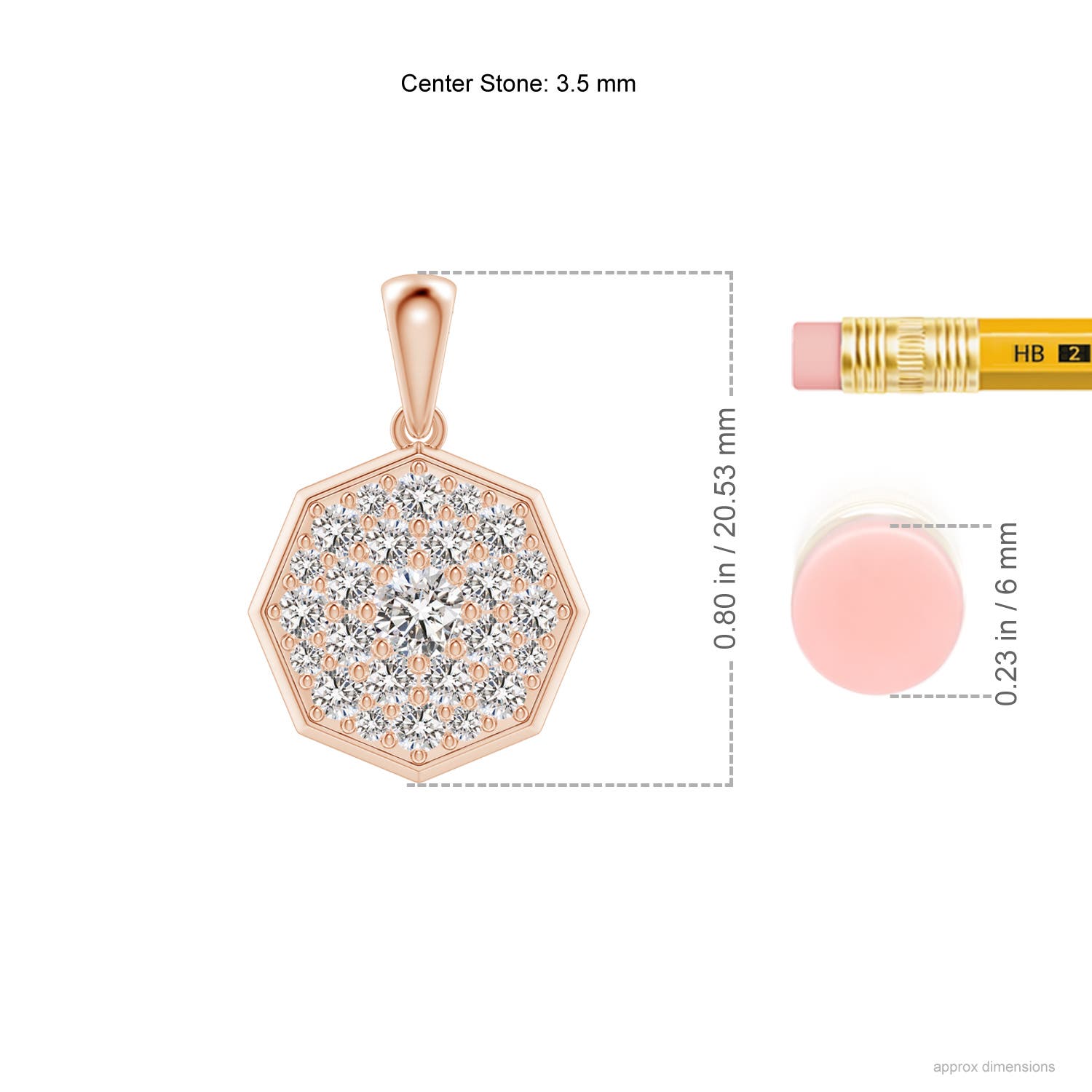 I-J, I1-I2 / 0.74 CT / 14 KT Rose Gold