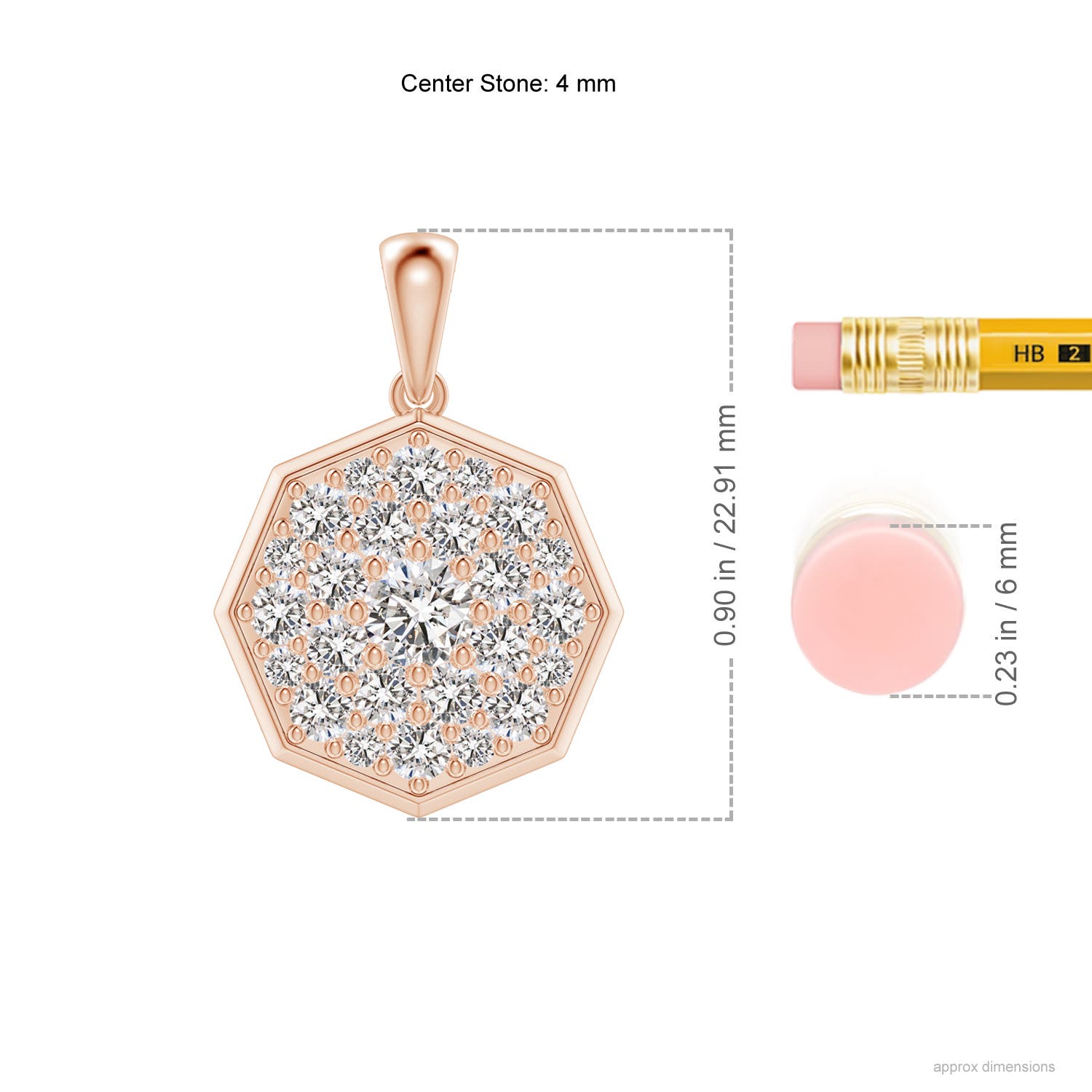 I-J, I1-I2 / 1 CT / 14 KT Rose Gold