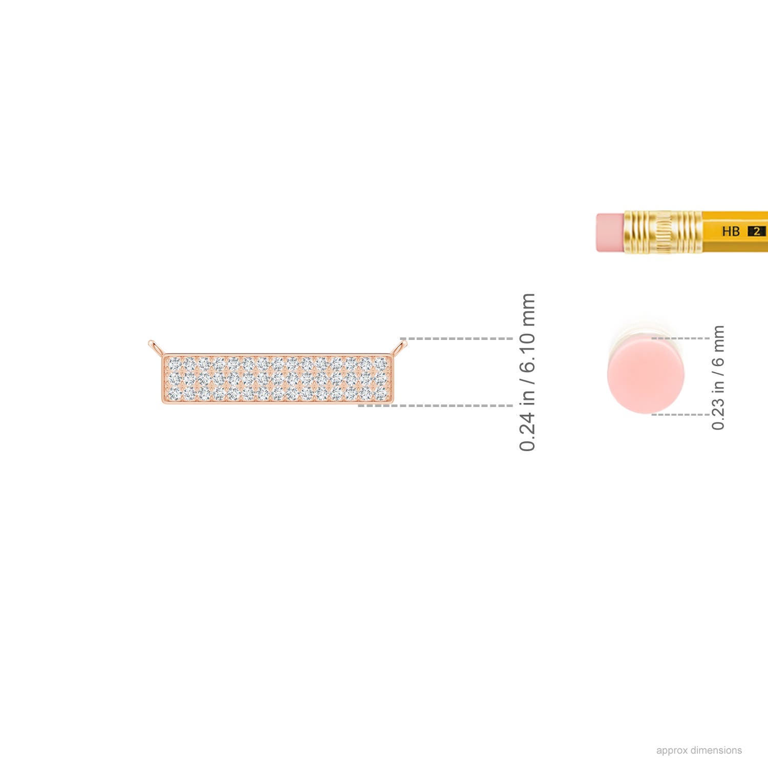 F-G, VS / 0.25 CT / 14 KT Rose Gold