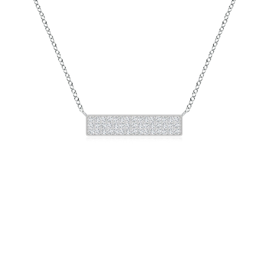 1.05mm GVS2 Pave-Set Diamond Horizontal Bar Pendant in White Gold 