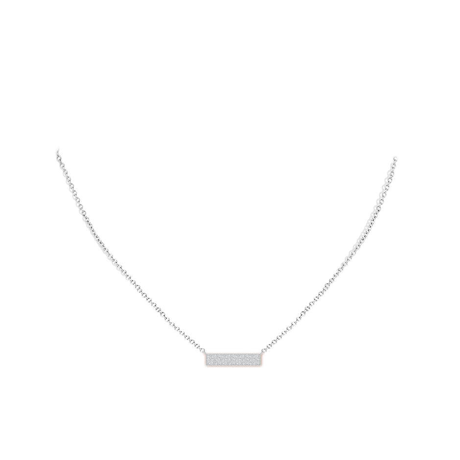 1.05mm GVS2 Pave-Set Diamond Horizontal Bar Pendant in White Gold body-neck