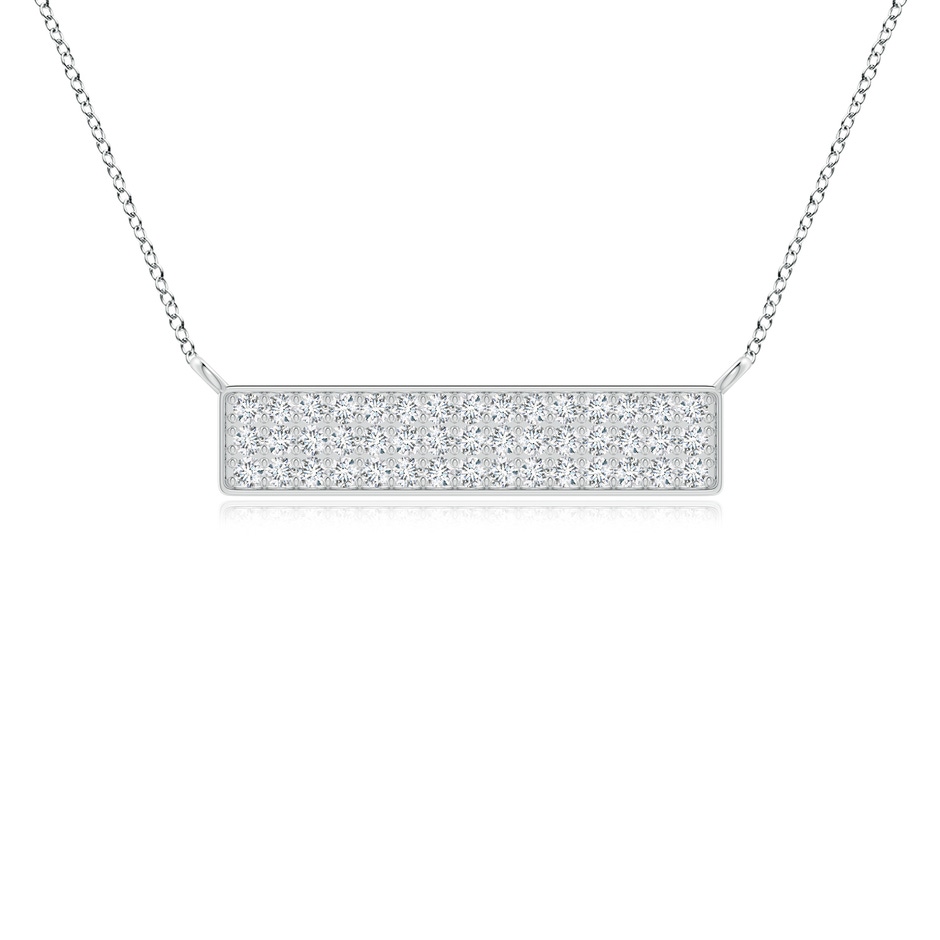 1.5mm GVS2 Pave-Set Diamond Horizontal Bar Pendant in White Gold 