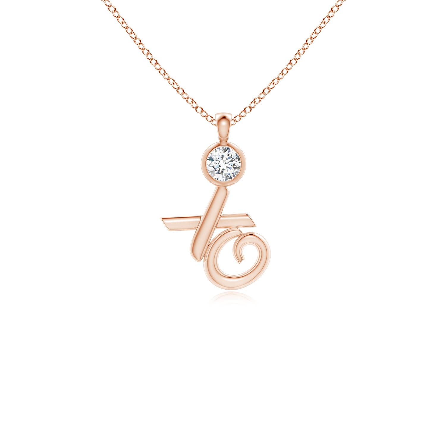 G, VS2 / 0.25 CT / 14 KT Rose Gold