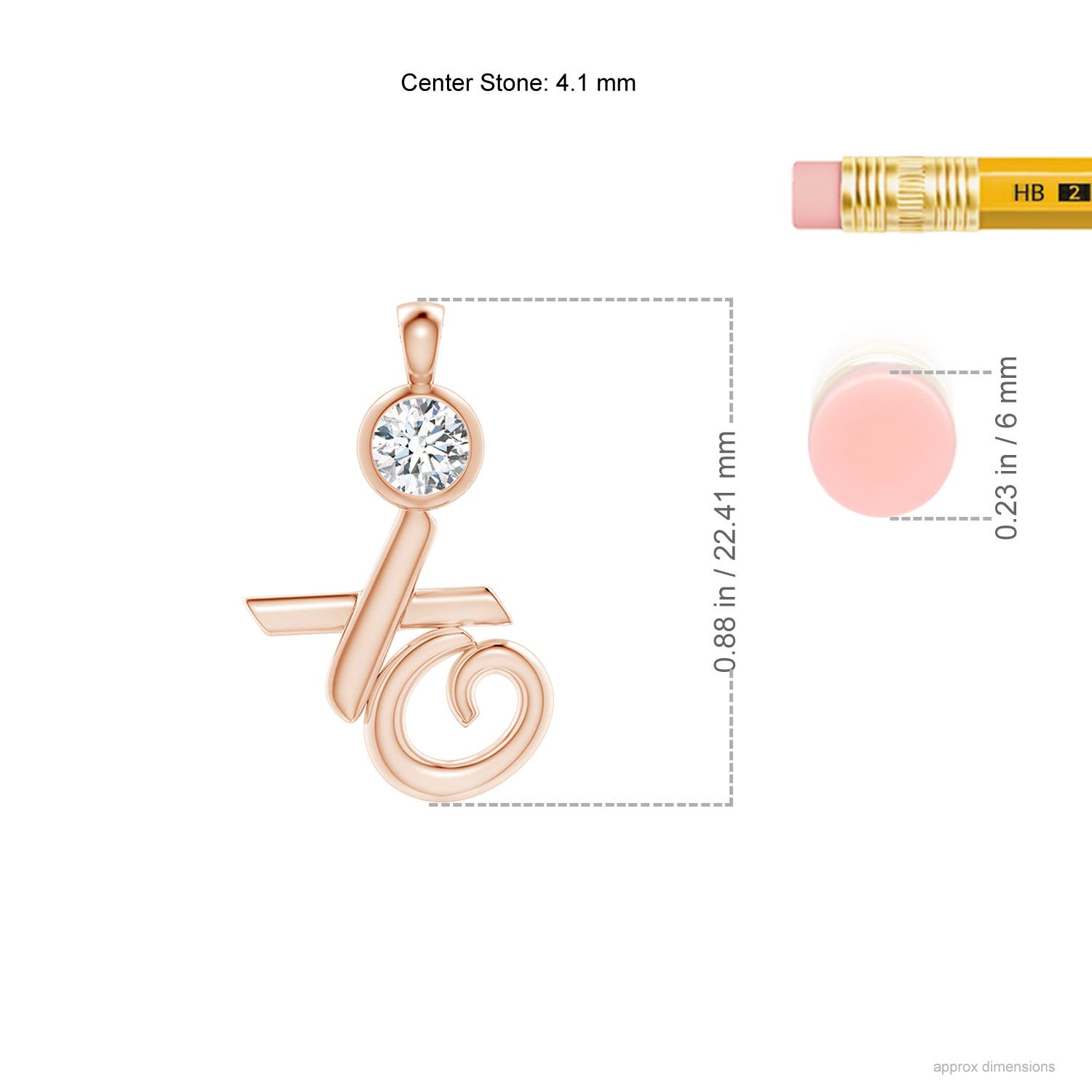 G, VS2 / 0.25 CT / 14 KT Rose Gold