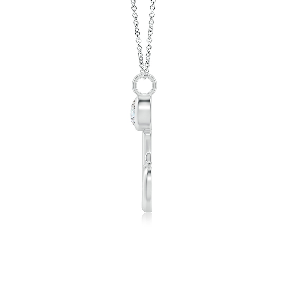 5.1mm GVS2 Bezel-Set Diamond XO Pendant in White Gold side-1
