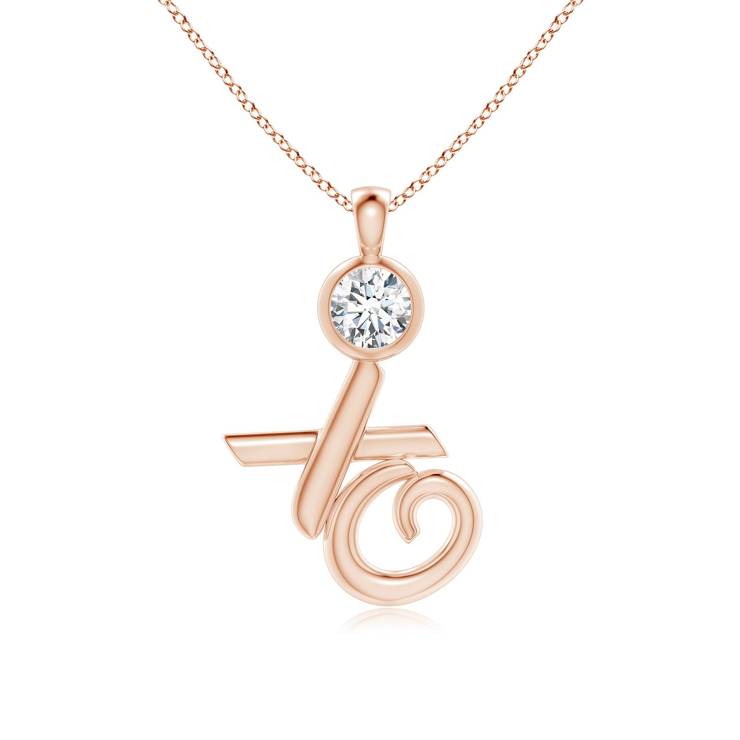 G, VS2 / 0.75 CT / 14 KT Rose Gold