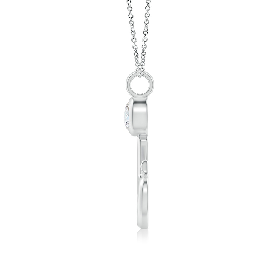 5.9mm GVS2 Bezel-Set Diamond XO Pendant in White Gold side-1
