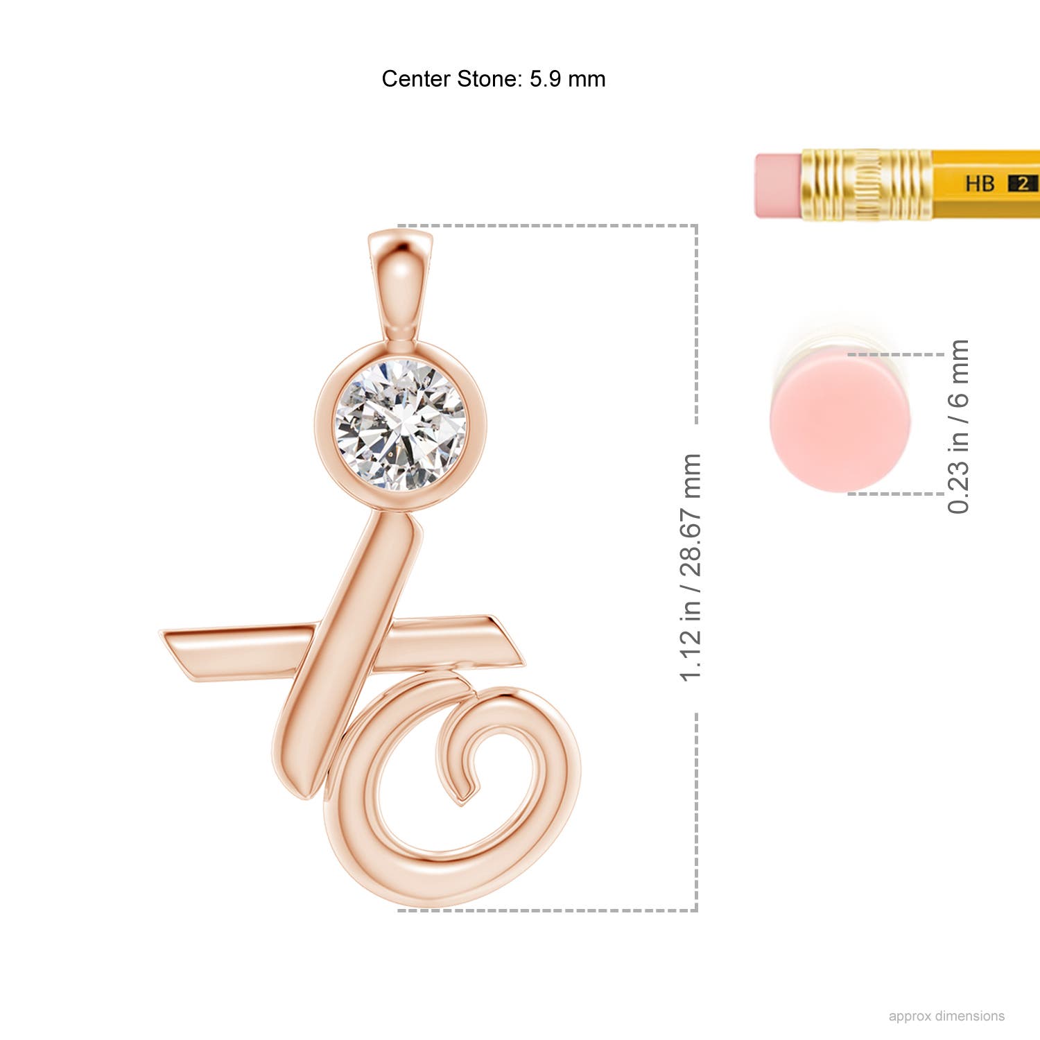 I-J, I1-I2 / 0.75 CT / 14 KT Rose Gold