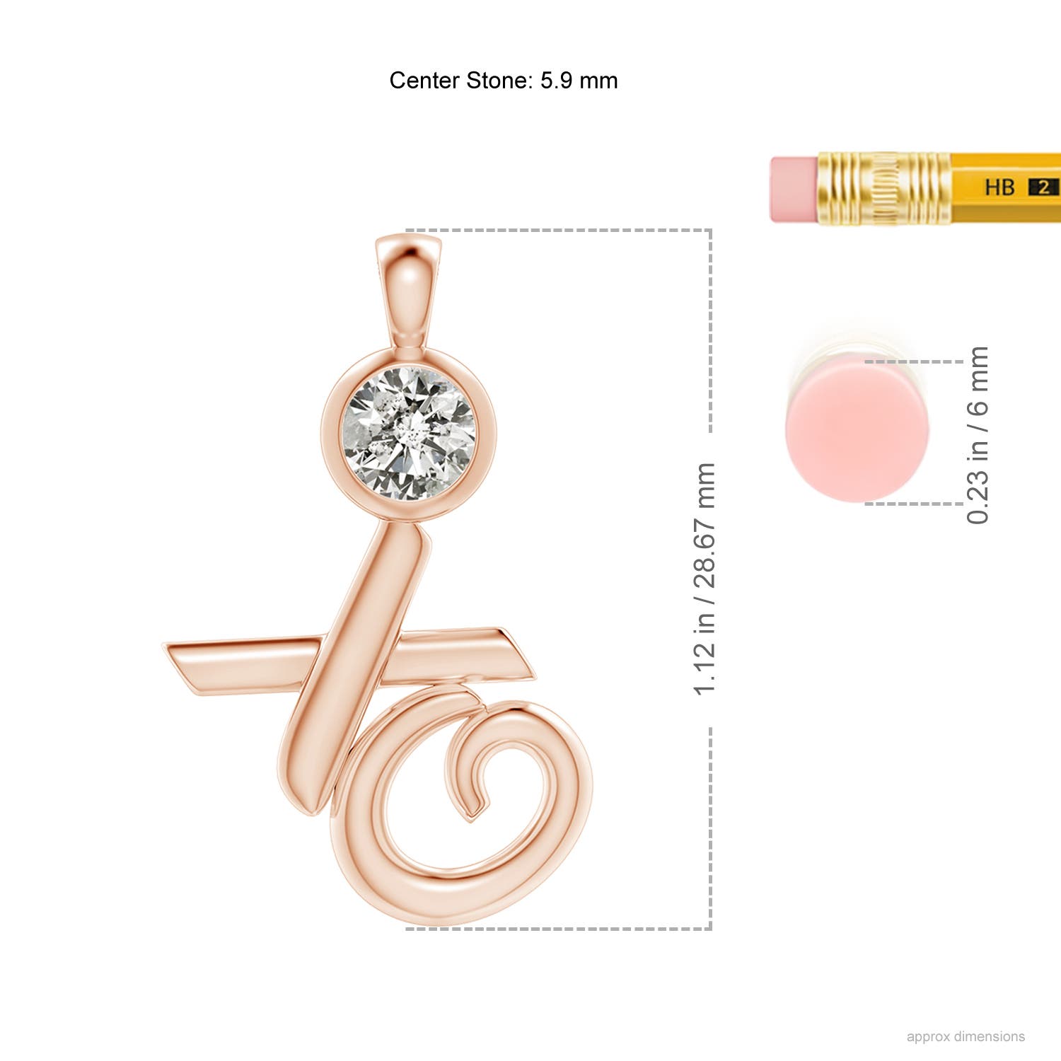 K, I3 / 0.75 CT / 14 KT Rose Gold