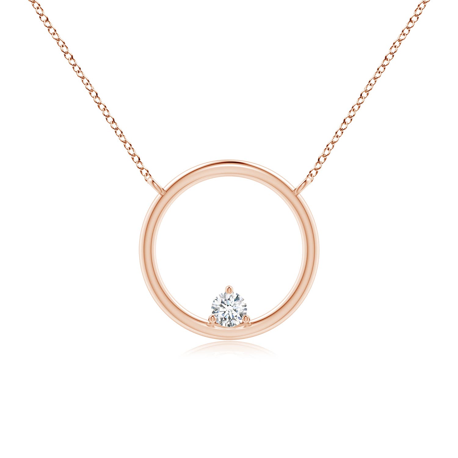 F-G, VS / 0.16 CT / 14 KT Rose Gold