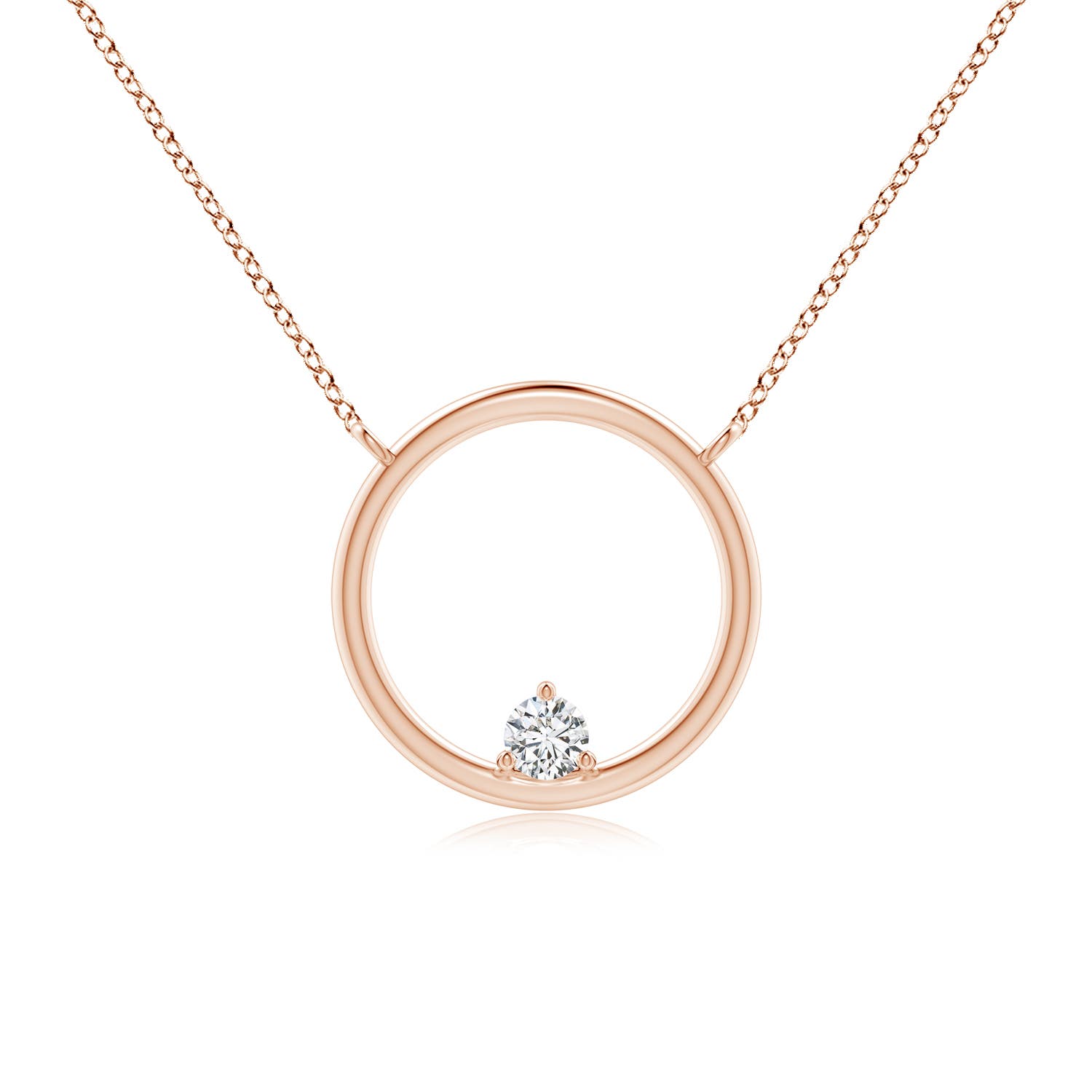 H, SI2 / 0.16 CT / 14 KT Rose Gold