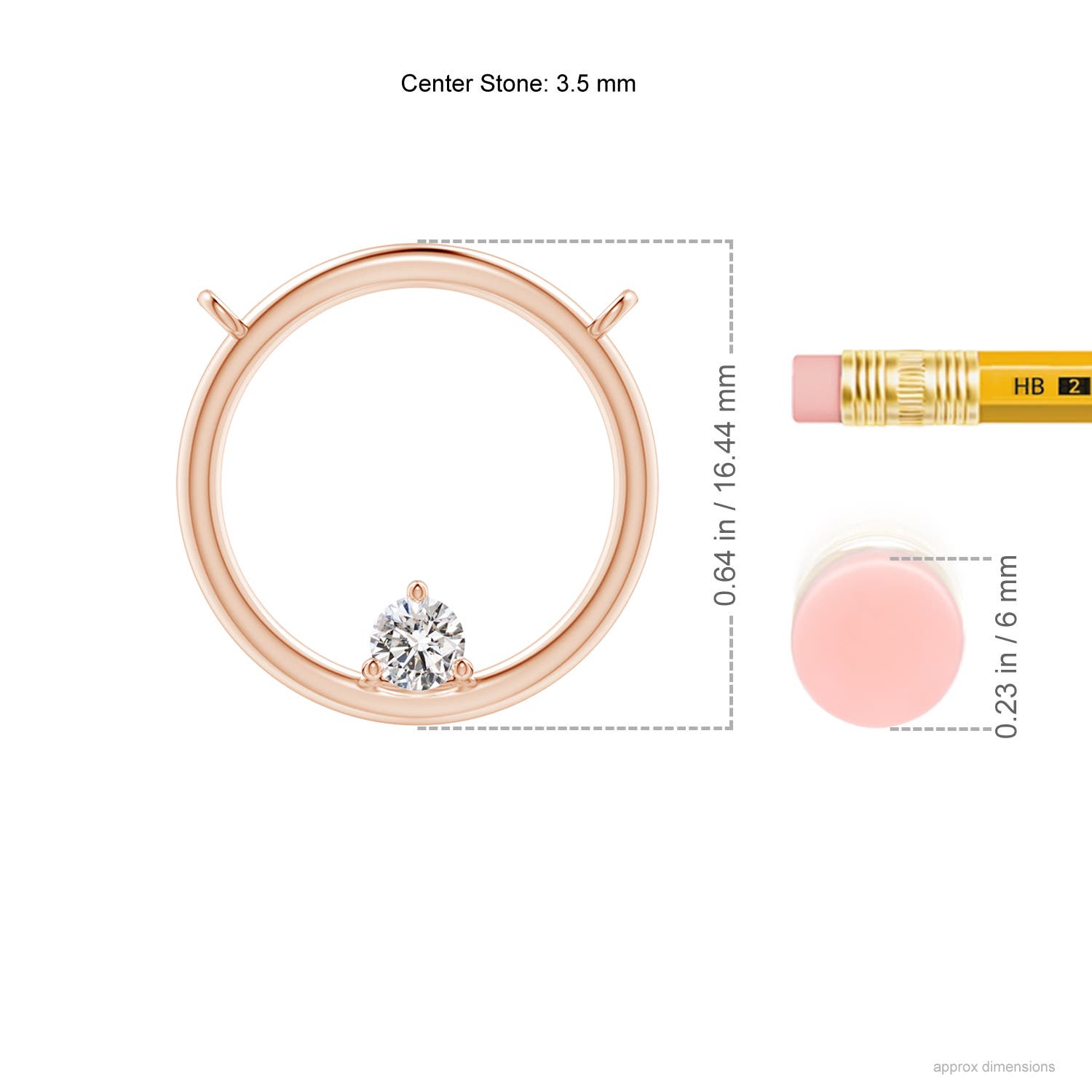 I-J, I1-I2 / 0.16 CT / 14 KT Rose Gold