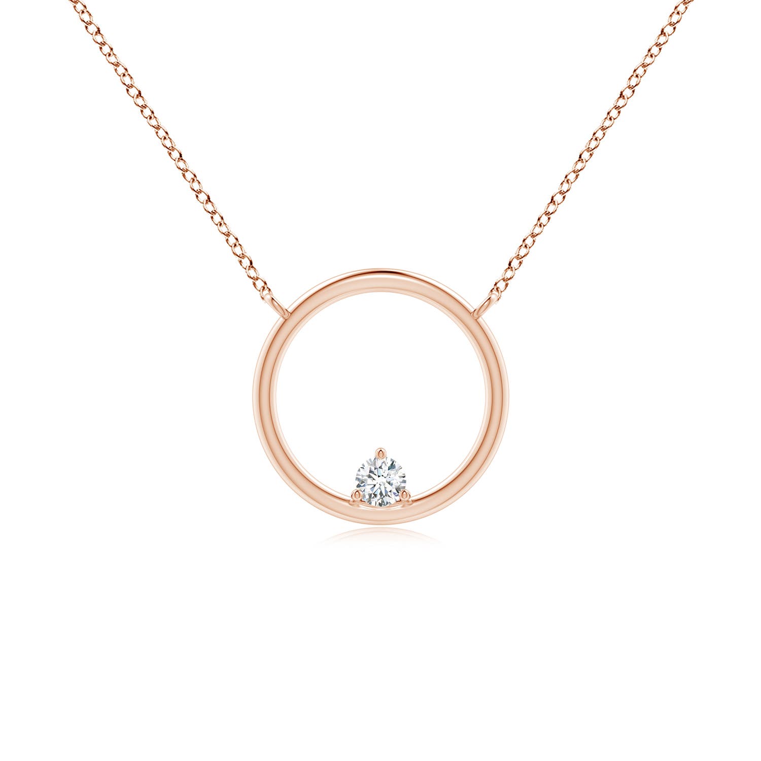 G, VS2 / 0.11 CT / 14 KT Rose Gold