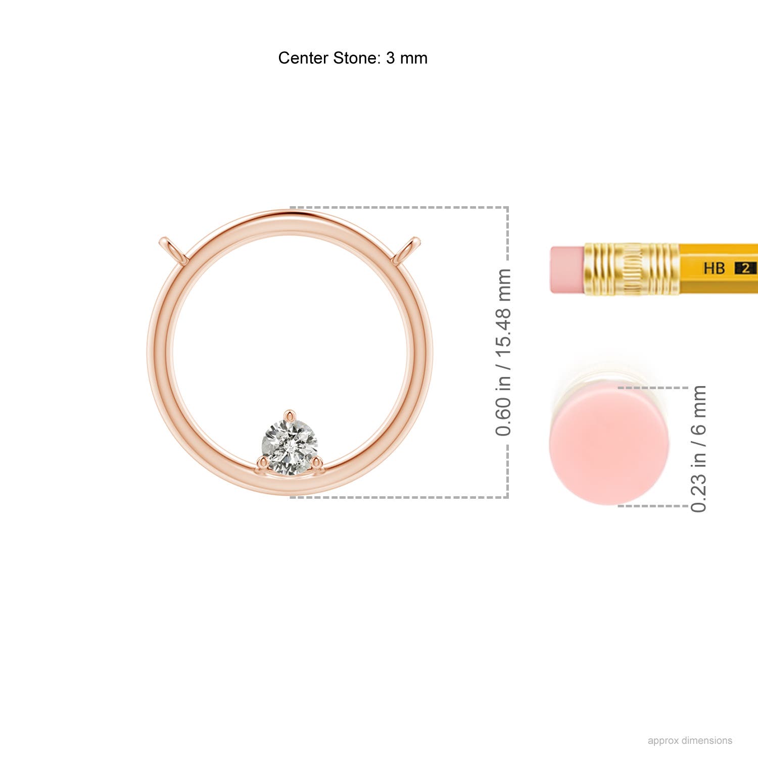 K, I3 / 0.11 CT / 14 KT Rose Gold