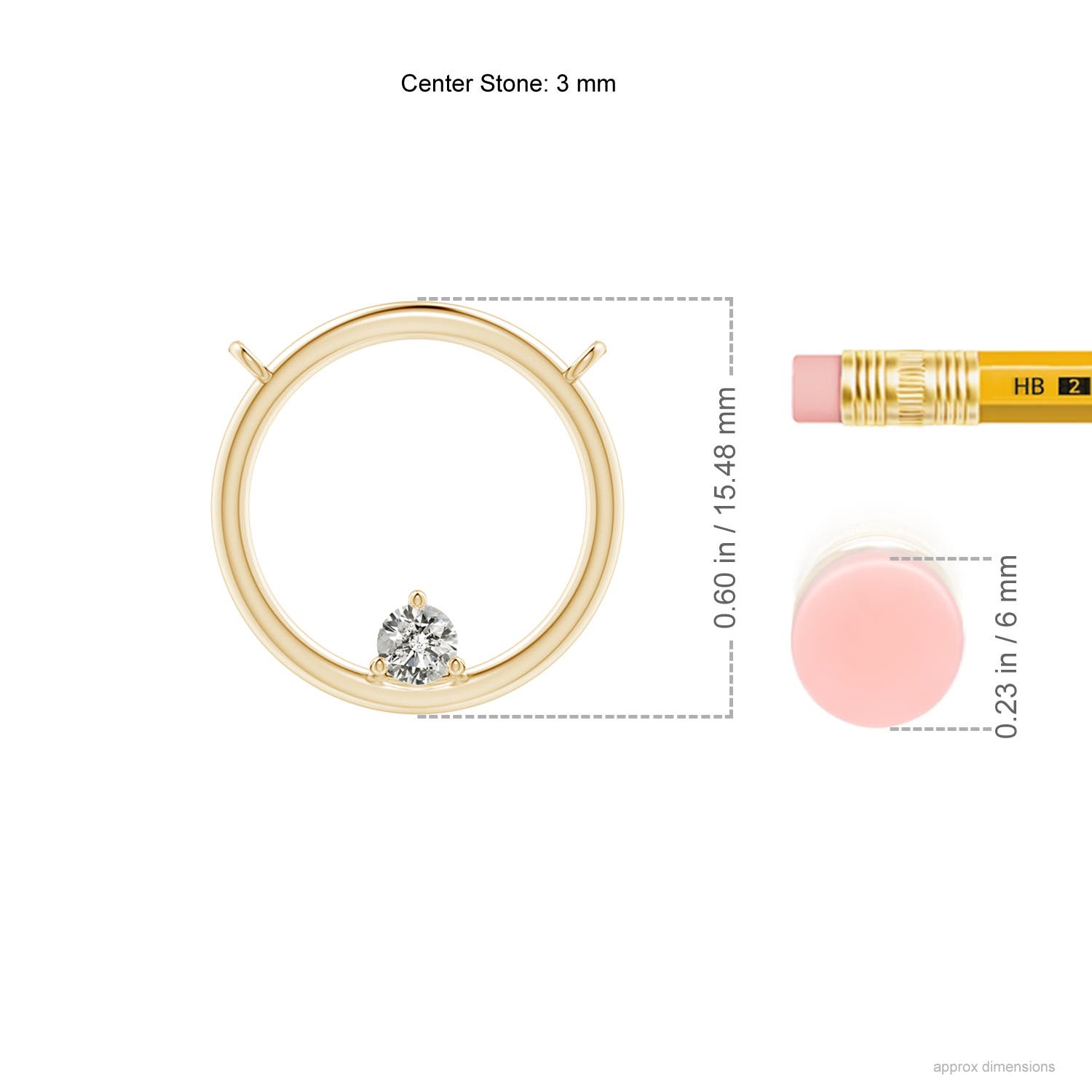 K, I3 / 0.11 CT / 14 KT Yellow Gold